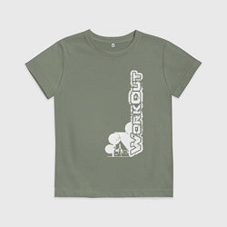 Футболка хлопковая детская WorkOut W3, цвет: авокадо
