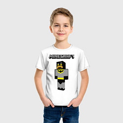 Футболка хлопковая детская Minecraft Batman, цвет: белый — фото 2