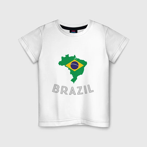 Детская футболка Brazil Country / Белый – фото 1