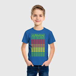 Футболка хлопковая детская Armin van Buuren: EQ цвета синий — фото 2