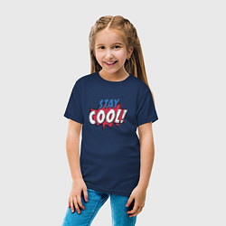Футболка хлопковая детская Stay Cool!, цвет: тёмно-синий — фото 2