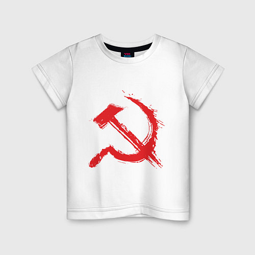 Детская футболка Cерп и молот / Белый – фото 1