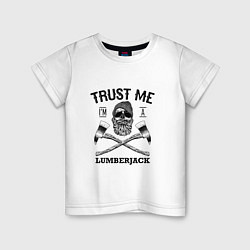 Футболка хлопковая детская Trust me: Lumerjack, цвет: белый