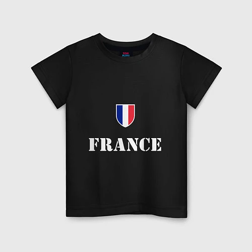 Детская футболка France / Черный – фото 1