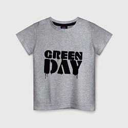 Футболка хлопковая детская Greeen Day: spray style, цвет: меланж