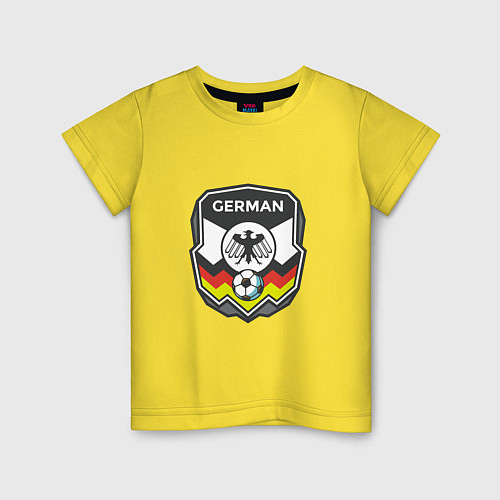 Детская футболка German Football / Желтый – фото 1