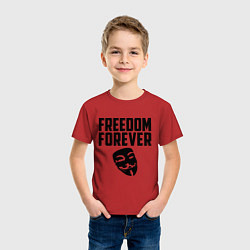 Футболка хлопковая детская Freedom forever, цвет: красный — фото 2