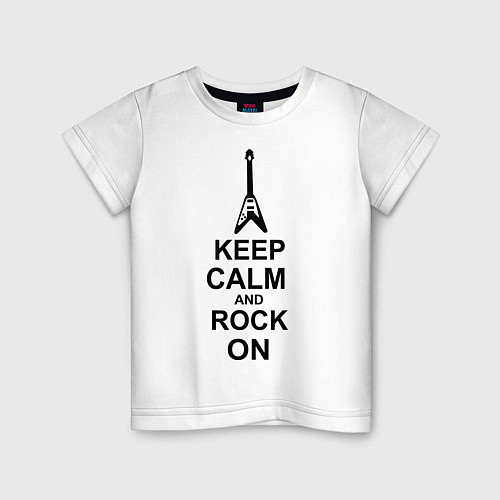 Детская футболка Keep Calm & Rock On / Белый – фото 1