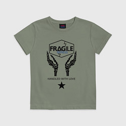Футболка хлопковая детская Fragile Express, цвет: авокадо