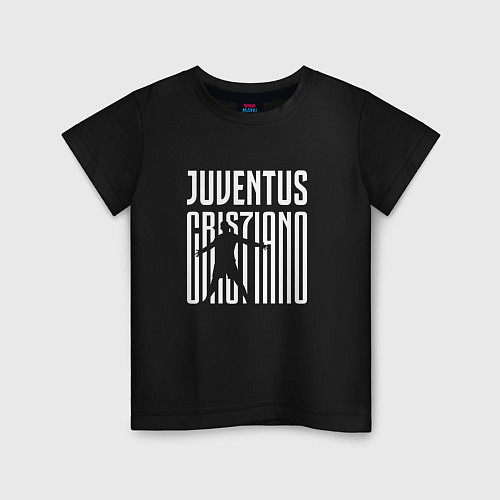 Детская футболка Juventus: Cristiano Ronaldo 7 / Черный – фото 1