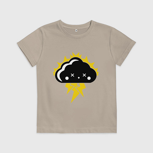 Детская футболка Тучка Аниме / Миндальный – фото 1