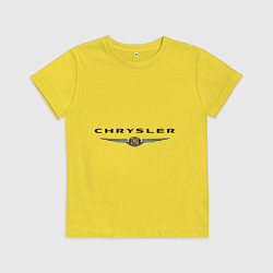 Футболка хлопковая детская Chrysler logo, цвет: желтый