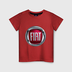 Футболка хлопковая детская FIAT logo цвета красный — фото 1