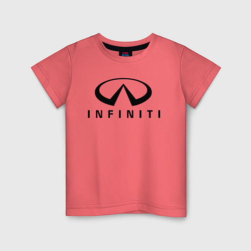 Детская футболка Infiniti logo / Коралловый – фото 1