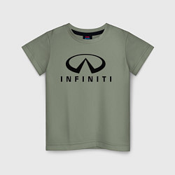 Футболка хлопковая детская Infiniti logo, цвет: авокадо