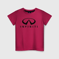 Футболка хлопковая детская Infiniti logo, цвет: маджента