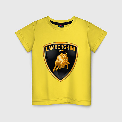 Детская футболка Lamborghini logo / Желтый – фото 1