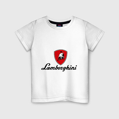 Детская футболка Logo lamborghini / Белый – фото 1