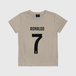 Футболка хлопковая детская RONALDO 7, цвет: миндальный