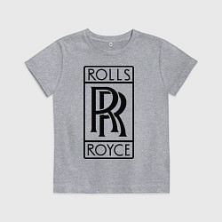 Футболка хлопковая детская Rolls-Royce logo, цвет: меланж