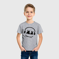 Футболка хлопковая детская Marshmello Music, цвет: меланж — фото 2