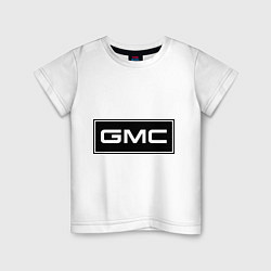 Футболка хлопковая детская GMC logo, цвет: белый