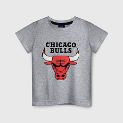 Футболка хлопковая детская Chicago Bulls, цвет: меланж