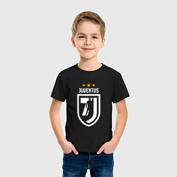 Футболка хлопковая детская Juventus 7J, цвет: черный — фото 2