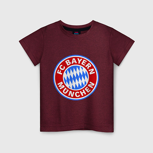 Детская футболка Bayern Munchen FC / Меланж-бордовый – фото 1