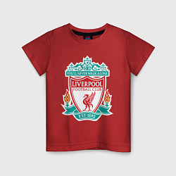 Футболка хлопковая детская Liverpool FC, цвет: красный