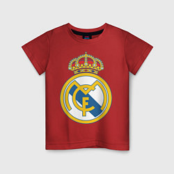 Футболка хлопковая детская Real Madrid FC, цвет: красный