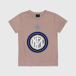Футболка хлопковая детская Inter FC, цвет: пыльно-розовый