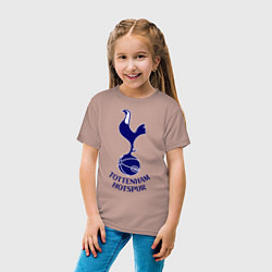 Футболка хлопковая детская Tottenham FC, цвет: пыльно-розовый — фото 2