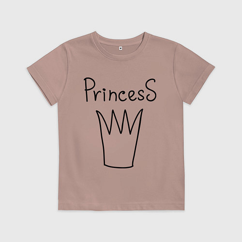 Детская футболка PrincesS picture / Пыльно-розовый – фото 1