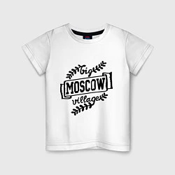 Футболка хлопковая детская Big Moscow Village, цвет: белый