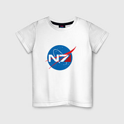 Футболка хлопковая детская NASA N7, цвет: белый