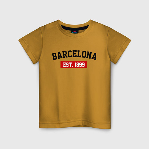 Детская футболка FC Barcelona Est. 1899 / Горчичный – фото 1