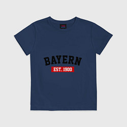 Футболка хлопковая детская FC Bayern Est. 1900, цвет: тёмно-синий