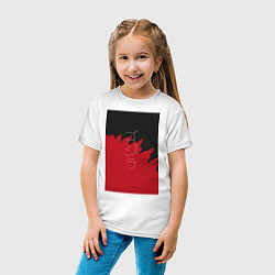 Футболка хлопковая детская Godzilla: Red & Black, цвет: белый — фото 2