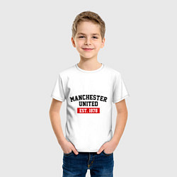 Футболка хлопковая детская FC Manchester United Est. 1878, цвет: белый — фото 2