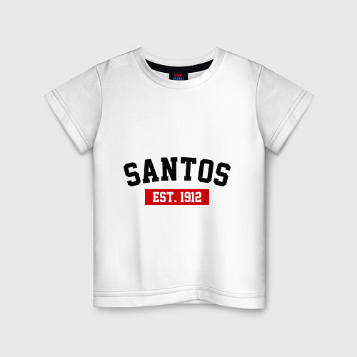 Детская футболка FC Santos Est. 1912 / Белый – фото 1