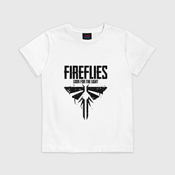 Футболка хлопковая детская Fireflies: Look for the Light, цвет: белый