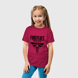 Футболка хлопковая детская Fireflies: Look for the Light, цвет: маджента — фото 2