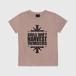 Футболка хлопковая детская Harvest Themselves, цвет: пыльно-розовый