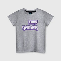Футболка хлопковая детская Twitch Gamer, цвет: меланж