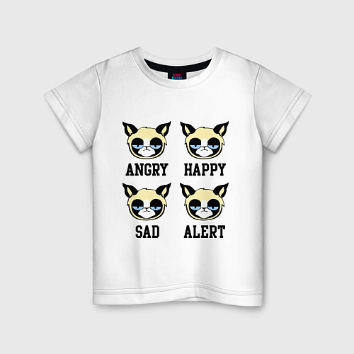 Детская футболка Mood Cat / Белый – фото 1