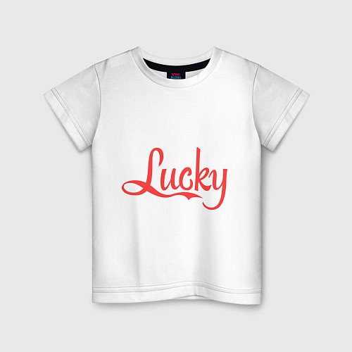 Детская футболка Lucky logo / Белый – фото 1