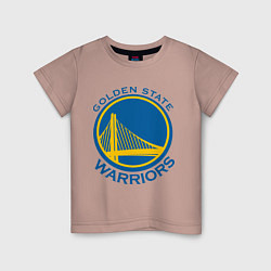 Футболка хлопковая детская Golden state Warriors, цвет: пыльно-розовый