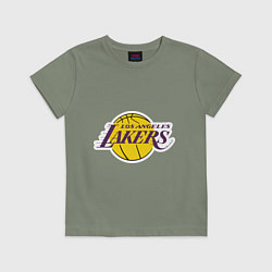 Футболка хлопковая детская LA Lakers, цвет: авокадо