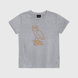 Футболка хлопковая детская OVO Owl, цвет: меланж
